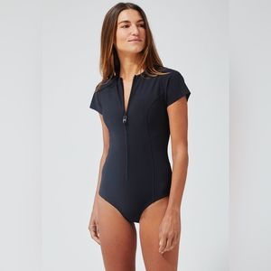 Lisa Marie Fernandez farrah bonded black maillot swimsuit size XS NWT